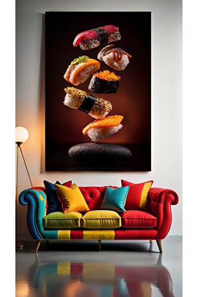 özkacar SUSHI ROLLS V2 Home Wall Salon Salon de înfrumusețare Birou Magazin D...