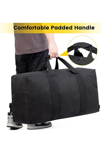 Vorspack Extra Large Duffle Bag for Travel, 100 L, Black