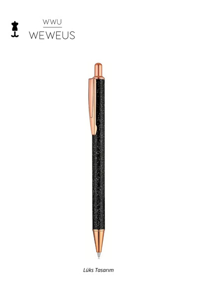 Weweus Black Sequin Pattern Design Luxury Ballpoint Pen