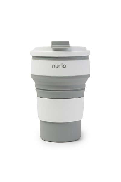 Nurio Cană pliabilă din silicon cu capac - Gri -