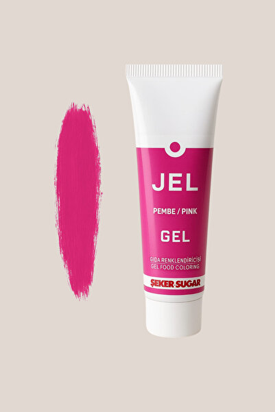 ŞEKER & SUGAR Pembe Jel Gıda Boyası 100 gr.