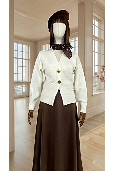 SİDRE MODEST Hırka Çift Düğmeli