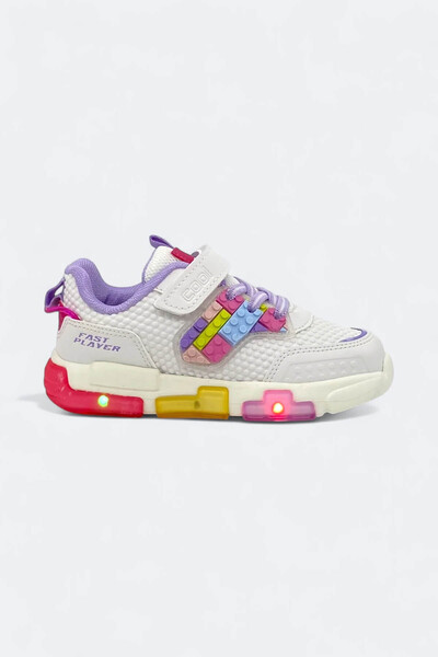 trender Heros Lighted Orthopedic Purple Girls' Sneaker