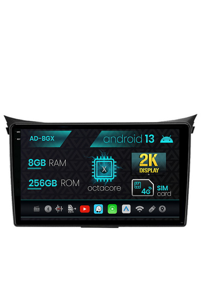 AutoDrop Navigatie Hyundai I30 (2012-2016), Android 13, X-Octa/8GB RAM + 256G...