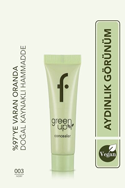GRATİS Green Up Aydınlık Görünüm Veren Vegan Likit Kapatıcı -Concealer -003 IVORY