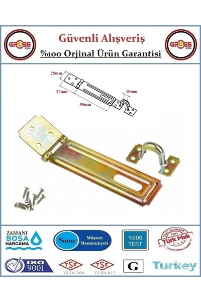 GrossAVM Sandık Askısı - Asma Kilit Aparatı - 25MM