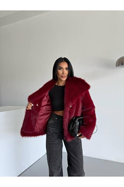 asur boutique Asur Boutique Women's Snap Fastener Thick Faux Fur