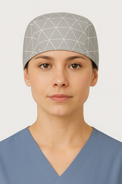 mirach Modern Çizgiler Bone Unisex Doktor Hemşire Fizyoterapist Medikal Aşçı Veteriner Bonesi