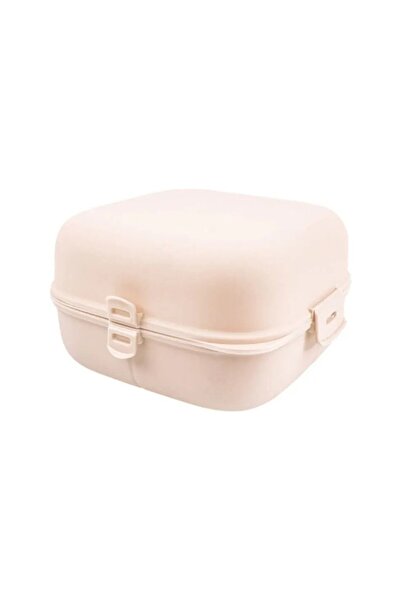 EA HOME Pink Color Double Lid Compartmented Lunch Box