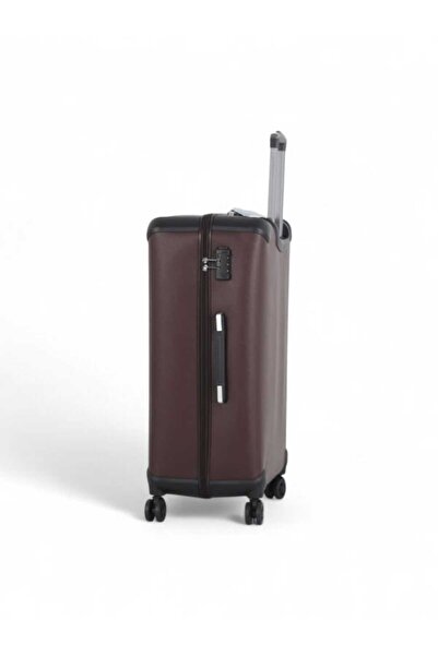 CAPATAN Luxury Fortified Luggage Set - 4 Pieces (3 Trolleys + 1 Handbag) with Leather Cover and Shatter Resistant