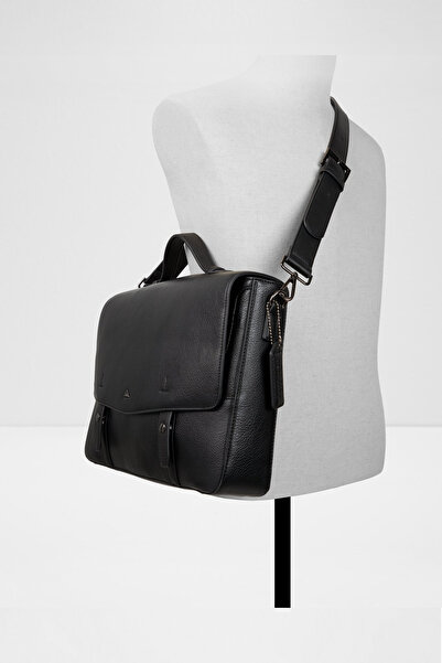 Aldo Hildebrad - Men's Black Single Compartment Detachable Adjustable Crossbody Bag