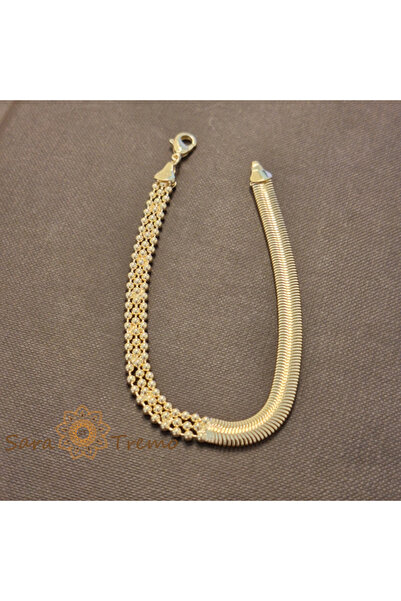 SaraTremo Bratara Selene – placata aur 18K, 20 cm, Brazilia