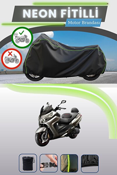 Cemku Shade حقيبة خلفية سوداء متوافقة مع نيون فايتي SYM Maxsym 600i ABS متواف...