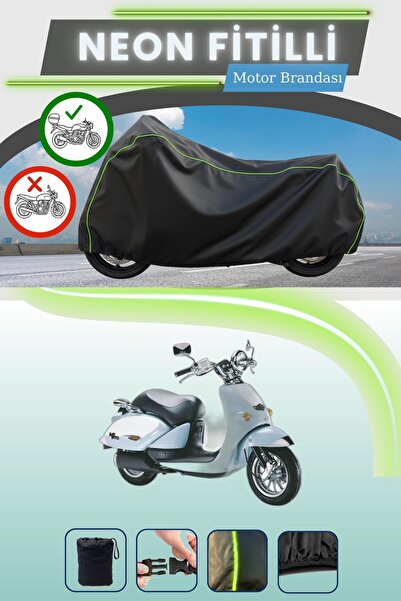 Cemku Shade حقيبة خلفية سوداء متوافقة مع نيون فايتل أبريليا موجيتو 125، قماش ...