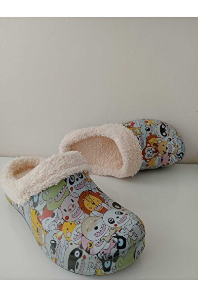 AkınalBella çocuk içi kürklü ev okul terlik