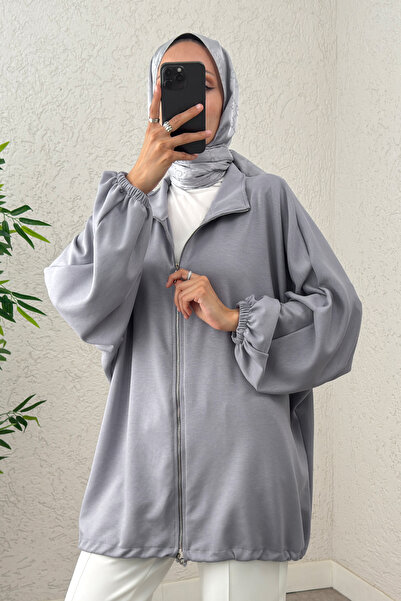 Salih Çelebi Bat Sleeve Casual Cap 0008 - Gray