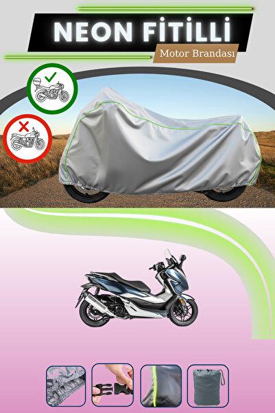 Cemku Shade حقيبة خلفية رمادية متوافقة مع قماش نيون فايتي هوندا فورزا 250 الم...