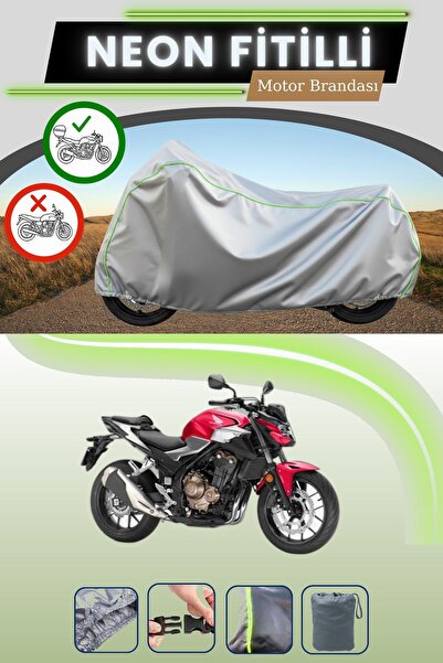 Cemku Shade حقيبة خلفية رمادية متوافقة مع قماش نيون فليت هوندا CBF 500 المتوا...