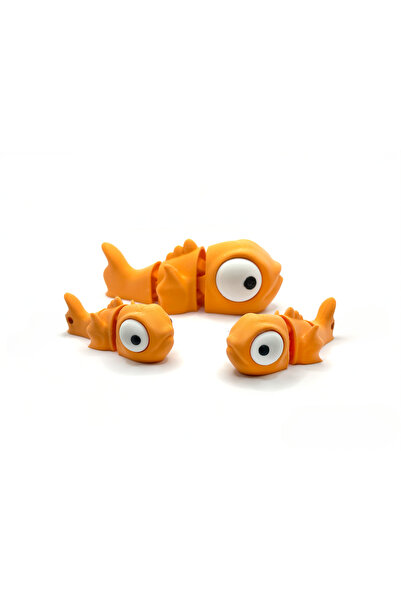 Tactyla سلسلة مفاتيح على شكل سمكة حلوة برتقالية