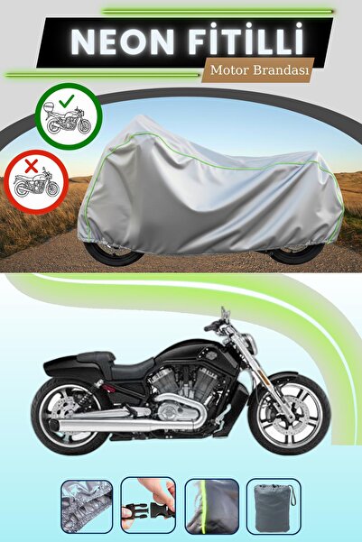 Cemku Shade حقيبة خلفية رمادية متوافقة مع قماش نيون متوافق مع دراجة نارية هار...