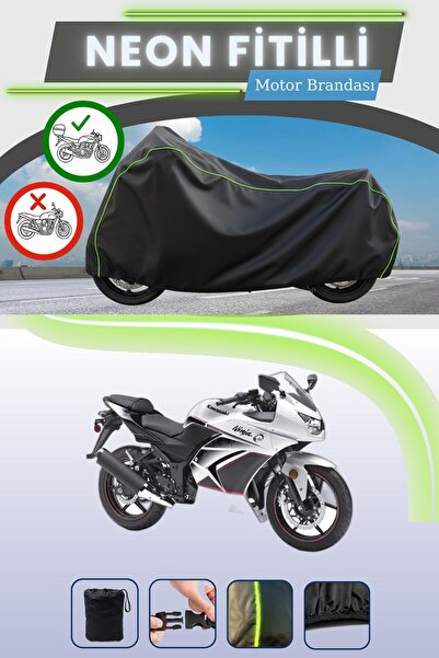 Cemku Shade حقيبة خلفية سوداء متوافقة مع نيون فايتل كاواساكي نينجا 250R متواف...