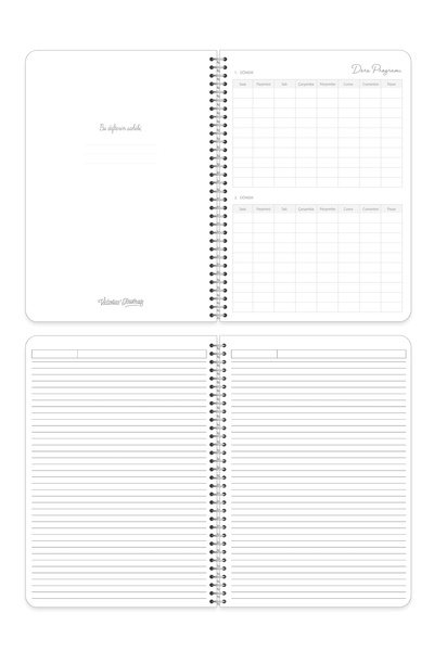 Victoria's Journals A4 Spiral School Notebook Set of 2 – Lined, Soft Touch Cover
