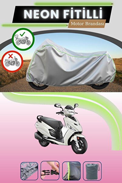 Cemku Shade حقيبة خلفية رمادية متوافقة مع قماش نيون فيتيل هيرو داش 110i المتو...