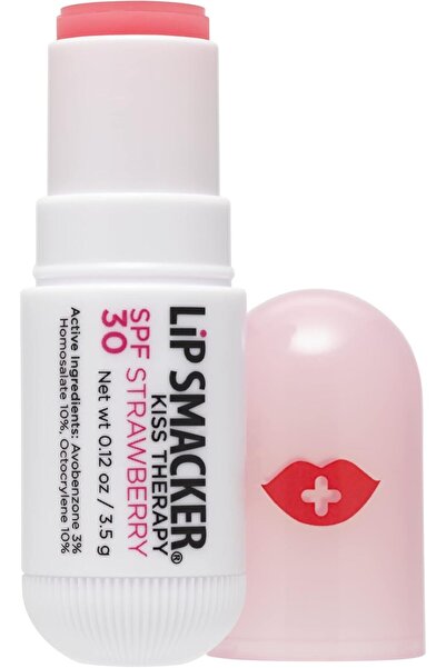 Lip Smacker Strawberry Lip Therapy Balm with SPF 30 for Sun Protection & Mois...