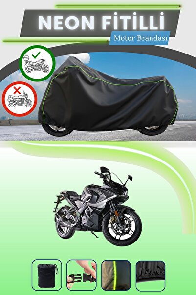 Cemku Shade حقيبة خلفية سوداء متوافقة مع نيون فايتل باجاج بولسار آر إس 200، ق...