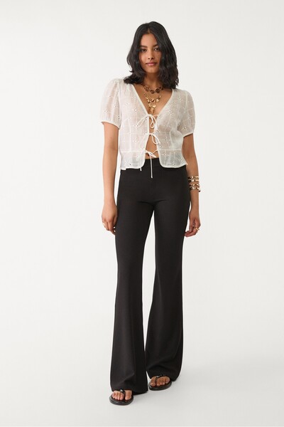 Stradivarius Plain knit flared trousers