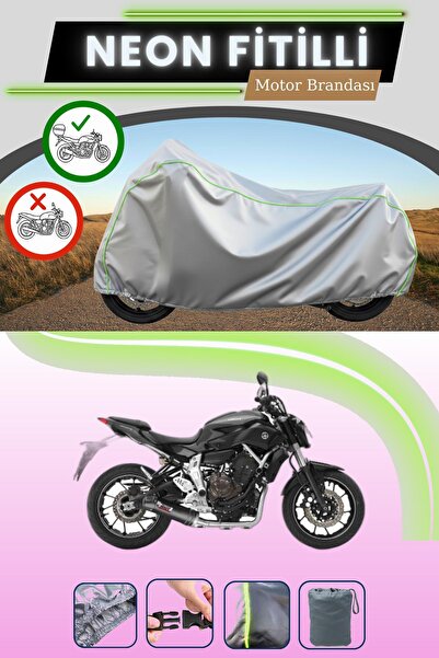 Cemku Shade حقيبة خلفية رمادية متوافقة مع قماش نيون فليتلي ياماها MT-07 ABS ا...