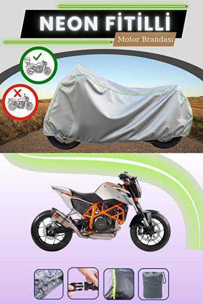 Cemku Shade حقيبة خلفية رمادية متوافقة مع قماش نيون فليتلي KTM 690 Enduro R ا...