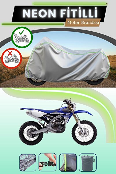 Cemku Shade حقيبة خلفية رمادية متوافقة مع قماش نيون فليتلي ياماها WR 250 F ال...