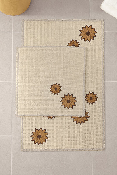 Premier Home Bathroom 2-Piece Mat Set Star Beige 60X100