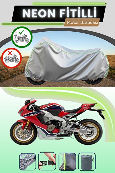 Cemku Shade حقيبة خلفية رمادية متوافقة مع قماش نيون فليتلي هوندا CBR 1000 RR-...