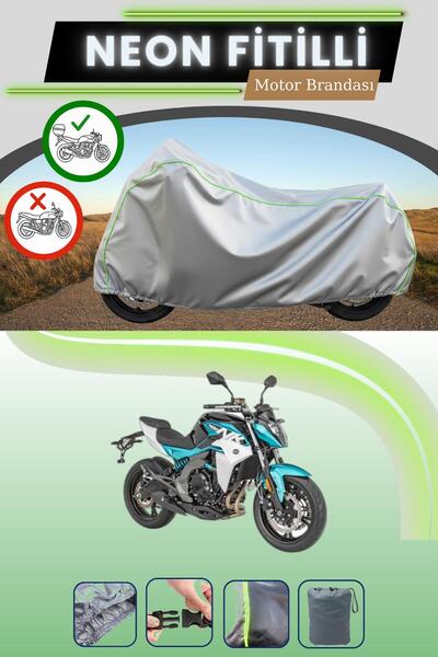 Cemku Shade حقيبة خلفية رمادية متوافقة مع قماش نيون فايتيبل CFmoto 400NK المت...