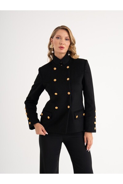 SERPİL Şık Düğmeli Kadın Mont 40675