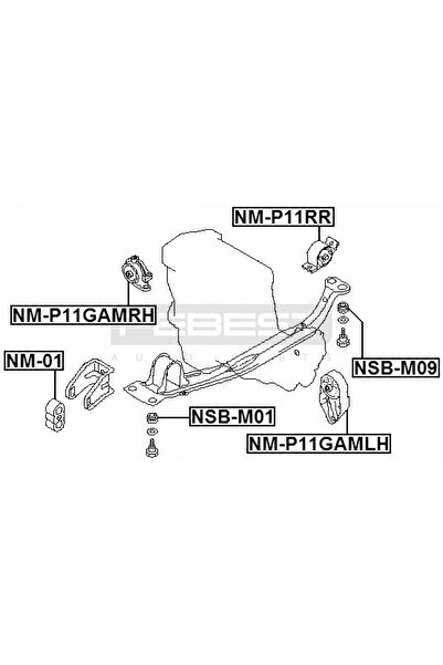 FEBEST Right engine mount NISSAN PRIMERA NM-P11GAMRH