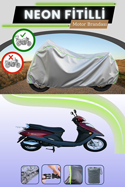 Cemku Shade حقيبة خلفية رمادية متوافقة مع قماش نيون فايتل موتولوكس CEO 110 ال...