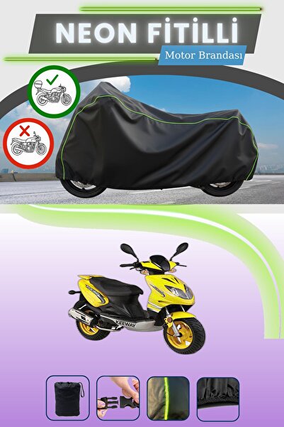 Cemku Shade حقيبة خلفية سوداء متوافقة مع نيون فيتيلي كيواي فوكس 125 متوافقة م...