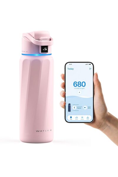 WATERH BOOST Smart Bottle with Reminder to Drink & Tracker Bottle - Double Wall Vacuum Insulated Bot