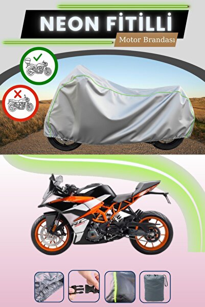 Cemku Shade حقيبة خلفية رمادية متوافقة مع قماش نيون فليتلي KTM 390 RC المتواف...