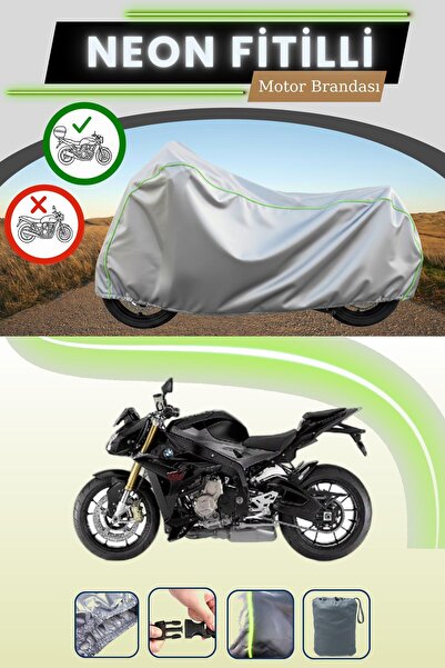 Cemku Shade حقيبة خلفية رمادية متوافقة مع قماش نيون فليتشي BMW S 1000 R المتو...