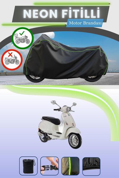 Cemku Shade حقيبة خلفية سوداء متوافقة مع نيون فايتل فيسبا سبرينت إس 50 متوافق...