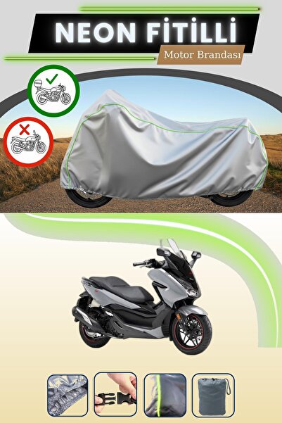 Cemku Shade حقيبة خلفية رمادية اللون متوافقة مع قماش نيون فايتي هوندا فورزا 7...