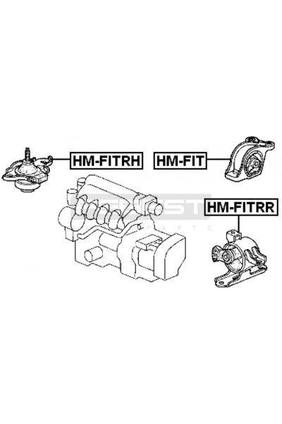 FEBEST Transmission Mount HONDA JAZZ 2002-2008 HM-FITRR HONDA MOBILIO