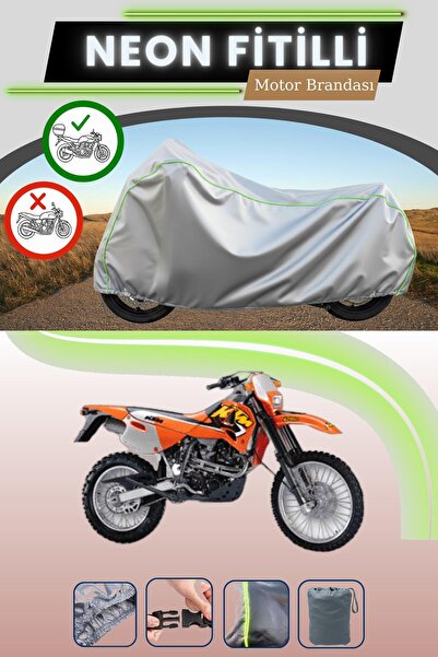 Cemku Shade حقيبة خلفية رمادية متوافقة مع قماش نيون فليتلي KTM 620 SC المتواف...