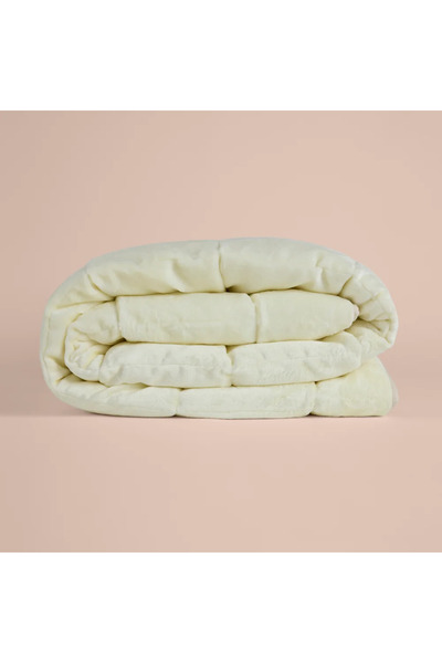 Penelope Double Sided Welsoft Quilt Cream 195X215 cm - Velour Series