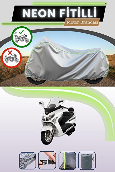 Cemku Shade حقيبة خلفية رمادية متوافقة مع قماش نيون فايبر SYM GTS 250i EVO ال...