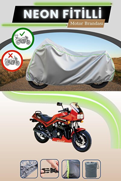 Cemku Shade حقيبة خلفية رمادية متوافقة مع قماش نيون فليتلي هوندا CBX 750 المت...